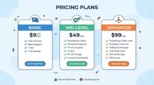 3 tier pricing comparison graphic 202607292342