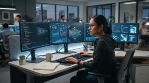 ai engineer working modern office 202607241817