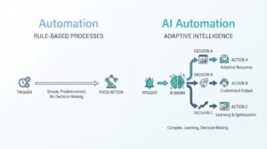 infographic comparing automation ai 202607292247