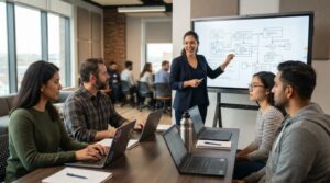 instructor explaining diagram to… 202607230843